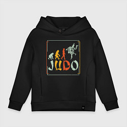 Толстовка оверсайз детская Judo Warriors, цвет: черный