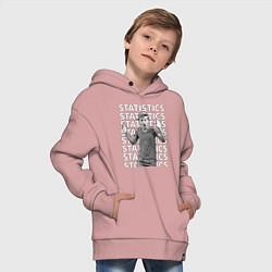 Толстовка оверсайз детская Lil Timmy Tim Statistics, цвет: пыльно-розовый — фото 2