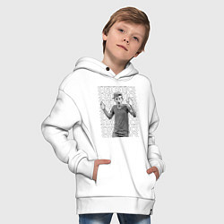Толстовка оверсайз детская Lil Timmy Tim Statistics, цвет: белый — фото 2
