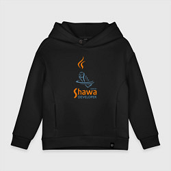 Толстовка оверсайз детская Senior Shawa Developer, цвет: черный