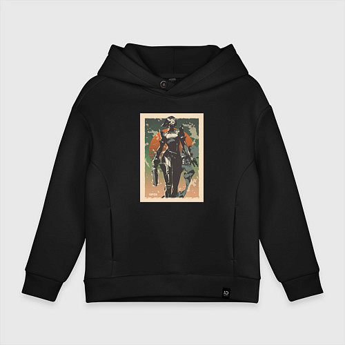 Детское худи оверсайз Viper Valorant Art / Черный – фото 1