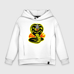 Толстовка оверсайз детская Кобра кай лого, цвет: белый