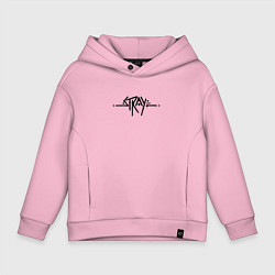 Толстовка оверсайз детская Stray Logo, цвет: светло-розовый