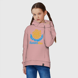 Толстовка оверсайз детская Казахстан - Kazakhstan, цвет: пыльно-розовый — фото 2