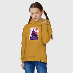 Толстовка оверсайз детская Евангелион ltd 0001, цвет: горчичный — фото 2