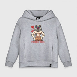 Толстовка оверсайз детская Великий Иноске, цвет: меланж
