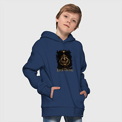Толстовка оверсайз детская ELDEN RING SYMBOL LOGO, цвет: тёмно-синий — фото 2