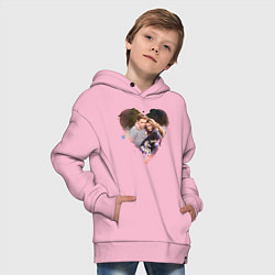 Толстовка оверсайз детская Twilight love, цвет: светло-розовый — фото 2