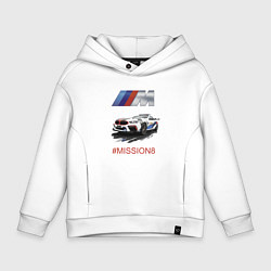 Толстовка оверсайз детская BMW M Power Mission 8 Safety car, цвет: белый