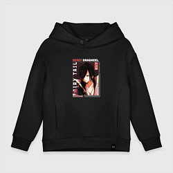 Толстовка оверсайз детская Сказка о хвосте феи, Зереф, цвет: черный