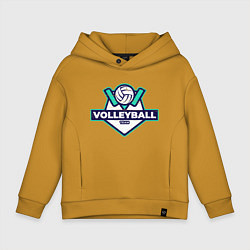 Толстовка оверсайз детская Volleyball - Club, цвет: горчичный