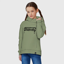 Толстовка оверсайз детская Nintendo streaks, цвет: авокадо — фото 2