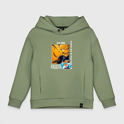 Толстовка оверсайз детская Шоё Хината арт, цвет: авокадо