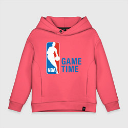 Толстовка оверсайз детская NBA Game Time, цвет: коралловый