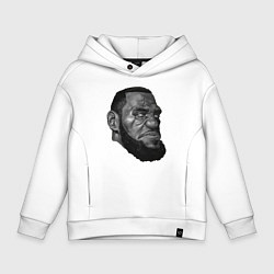 Толстовка оверсайз детская Angry LeBron, цвет: белый