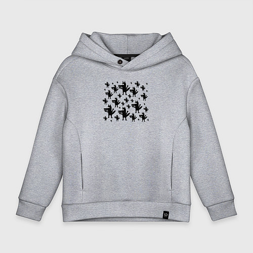 Детское худи оверсайз Много Волков / Меланж – фото 1