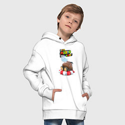 Толстовка оверсайз детская Goomba Super Mario 3D Land, цвет: белый — фото 2