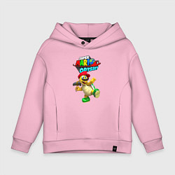 Толстовка оверсайз детская Super Odyssey Hero turtle Koopa Troopa, цвет: светло-розовый