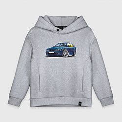 Толстовка оверсайз детская BMW Blue, цвет: меланж