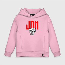 Толстовка оверсайз детская JDM Kitten-Zombie Japan, цвет: светло-розовый