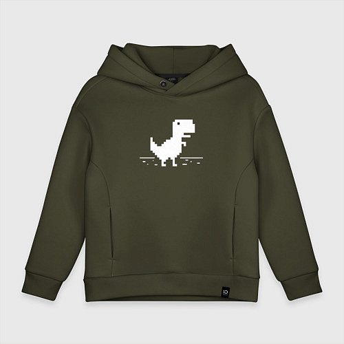 Детское худи оверсайз Chrome t-rex / Хаки – фото 1