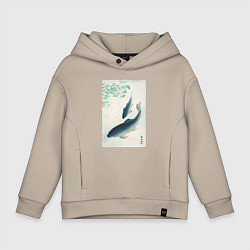 Толстовка оверсайз детская Carp or Koi, цвет: миндальный