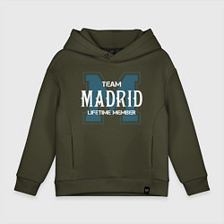 Толстовка оверсайз детская Team Madrid, цвет: хаки