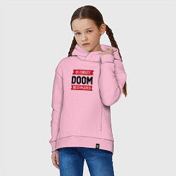Толстовка оверсайз детская Doom Ultimate, цвет: светло-розовый — фото 2