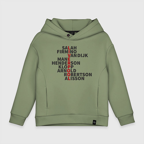 Детское худи оверсайз Liverpool Players / Авокадо – фото 1
