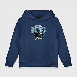 Толстовка оверсайз детская SAN JOSE SHARKS NHL, цвет: тёмно-синий