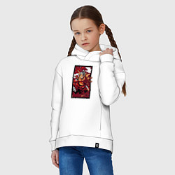 Толстовка оверсайз детская ЛУФФИ 5 ЙОНКО ONE PIECE, цвет: белый — фото 2