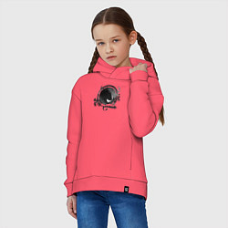 Толстовка оверсайз детская Дикие звери, цвет: коралловый — фото 2