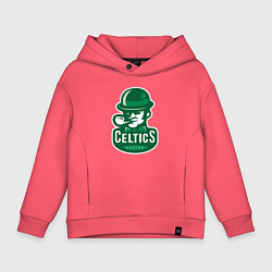 Толстовка оверсайз детская Celtics Team, цвет: коралловый