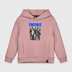 Толстовка оверсайз детская FORTNITE ПЕРСОНАЖИ ИГРЫ, цвет: пыльно-розовый