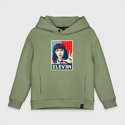 Толстовка оверсайз детская Stranger Things Eleven, цвет: авокадо