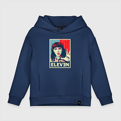 Толстовка оверсайз детская Stranger Things Eleven, цвет: тёмно-синий