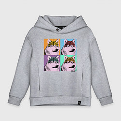 Толстовка оверсайз детская Andy Wolfol, цвет: меланж