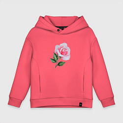 Толстовка оверсайз детская Gentle Rose, цвет: коралловый