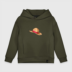 Толстовка оверсайз детская LUFFY HAT, цвет: хаки