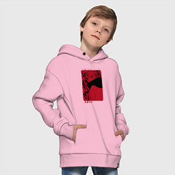 Толстовка оверсайз детская Кэн Рюгудзи -Токийские мстители, цвет: светло-розовый — фото 2