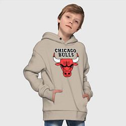 Толстовка оверсайз детская Chicago Bulls, цвет: миндальный — фото 2