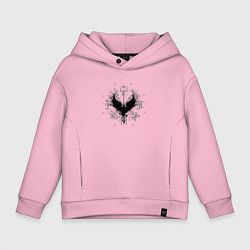 Толстовка оверсайз детская Вегвизир и вальравн, цвет: светло-розовый