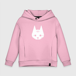 Толстовка оверсайз детская Стрэй лого, цвет: светло-розовый