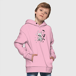 Толстовка оверсайз детская Hollow Knight game, цвет: светло-розовый — фото 2