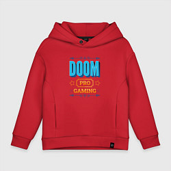 Толстовка оверсайз детская Игра Doom pro gaming, цвет: красный