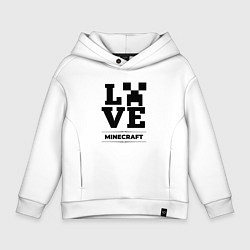 Толстовка оверсайз детская Minecraft love classic, цвет: белый