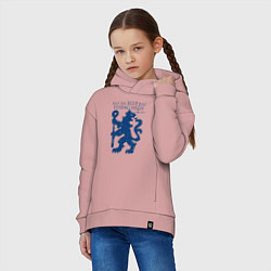 Толстовка оверсайз детская FC Chelsea Lion, цвет: пыльно-розовый — фото 2