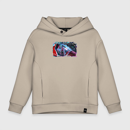 Детское худи оверсайз Подготовка к старту / Миндальный – фото 1
