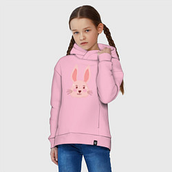 Толстовка оверсайз детская Pink - Rabbit, цвет: светло-розовый — фото 2