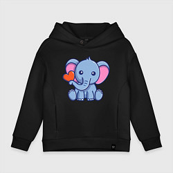 Детское худи оверсайз Love Elephant